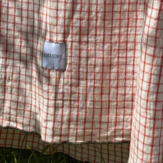 Mantel Sukalde - Vichy Rojo & Overlock Verde Botella